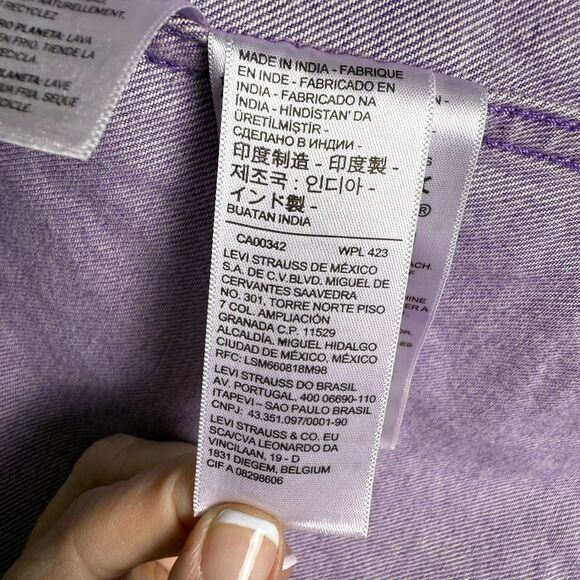 Levi's Fresh Esther Modern Cotton Jacket, Size Large, Purple, 100% Cotton, Denim - Picture 14 of 16